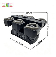 Nouvelles Lumières LED RGBW Intelligentes DMX512 IP20 à Refroidissement par Ventilateur pour Scène, Salle de Bal, Discothèque, Bar, Boîte de Danse, Modèle Six Têtes Bateau Pirate