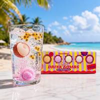 Bombes de Boissons Gourmandes Sans Alcool avec Paillettes Naturelles – Préparation Instantanée en Cubes pour Événements – Mélange en Poudre Sain