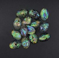 Cabochons à facettes de forme ovale en coquille d'ormeau de haute qualité avec cristal pour la fabrication de bijoux