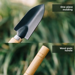 Ensemble d'outils de jardinage en trois pièces, manche en bois, râteau pour fleurs, petite <span class=keywords><strong>pelle</strong></span>, <span class=keywords><strong>mini</strong></span> houe pour la plantation de légumes et de plantes succulentes - Product Image 3