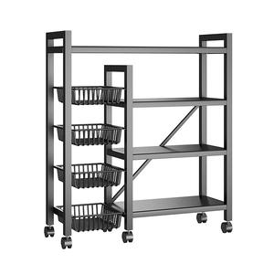 Étagère de rangement de cuisine multifonctionnelle en acier au carbone de haute qualité, design moderne, roues universelles, pour cuisine et salle à manger - Product Image 1