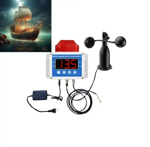 Anémomètre marin filaire sans fil de vente chaude anémomètres de surveillance de sécurité avec alarme de relais