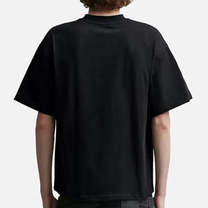 T-shirt blanc ample en coton premium de qualité supérieure, col rond, uni, épais, vierge, surdimensionné, pour fabricants - Product Image 4