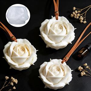 Moule en silicone en forme de rose, résistant aux hautes températures, de qualité alimentaire, <span class=keywords><strong>pour</strong></span> bougies, gypse, savons faits main, parfums et pâtisseries - Product Image 5