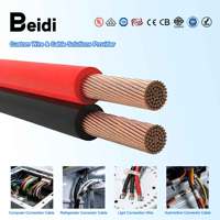 Fil de cuivre plat teinté BEIDI AWM 2468 24awg 22awg 20awg 18awg 16awg Noir Rouge Câble multi-brins pour appareils électroniques