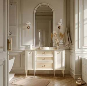 Medieval Court French Style Advanced Single Bathroom Vanity with extra Large Smart Mirror - Product Image 4