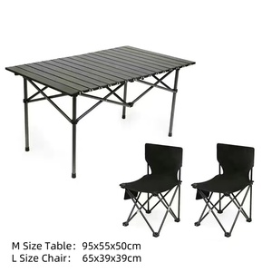 Conjunto de Mesa y Sillas Plegables Portátiles Modernas, Resistentes a la Humedad, Fáciles de Limpiar, para Fiestas al Aire Libre, Actividades Escolares y de Gimnasio - Product Image 3