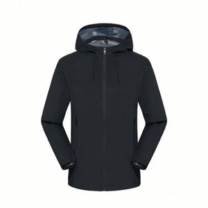 Blouson d'extérieur léger et imperméable pour homme, en Spandex haute performance, respirant, avec fermeture éclair, motif imprimé, coupe-vent, grandes tailles - Product Image 2