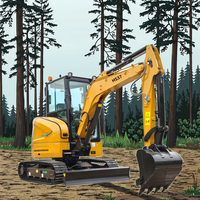 Nouvelle conception, livraison gratuite, mini-excavatrice Herestrong HS37, 3,7 tonnes, moteur Yanmar, excavatrice sur chenilles, engin de terrassement