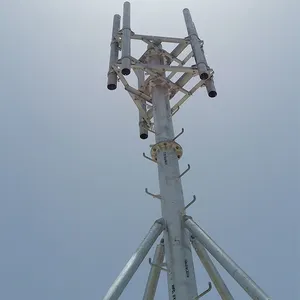 Torre Tubular de un solo tubo de alta calidad, poste de comunicación inalámbrica de acero, monopolo con antena