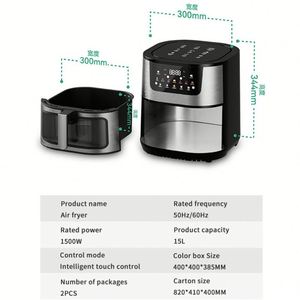 15L Electric Digital <b>Air</b> <b>Fryer</b> Oven with Cooking Preset <b>Rotisserie</b> Dehydrator Oil Less Cooker Multi-function <b>Air</b> <b>Fryer</b> Toaster - Product Image 6