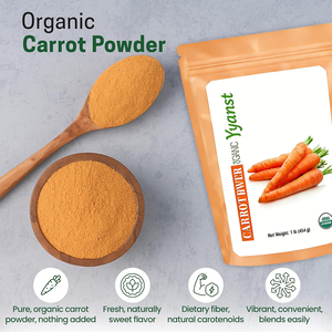 Poudre de carotte biologique de haute qualité, marque privée, complément nutritionnel naturel, soutien antioxydant et soutien à la santé de la vue - Product Image 4