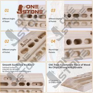 Touche d'escalade portable d'intérieur Lunettes d'assurage en bois pour escalade - Product Image 4