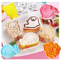 Sandwich Cutter Set für Kinder Kinder DIY süße Tiere Brot Toast Herstellung Formen Mini Bär Sandwich Maker Backwerk zeuge