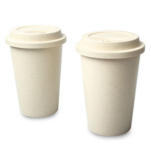 Vaso de Café Biodegradable de Harina de Maíz con Tapa PLA, Colorido y Ecológico - Product Image 4