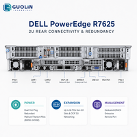 Serveur en rack Dell PowerEdge R7625 2U d'origine, nouveau, double processeur AMD EPYC 9004, DDR5, NVMe, 24 baies, serveur d'entreprise haute densité