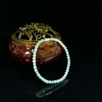 Bracelet en jadéite birmane naturelle de qualité A, perles rondes, bracelet en jadéite verte, bijoux en jadéite unisexe, cadeau (avec NGTC)