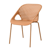Chaise de salle à manger en plastique empilable de style nordique avec dossier épaissi, idéale pour restaurant, café, hôtel, salon