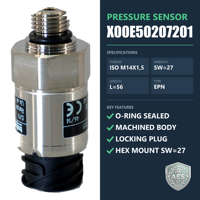 Transmetteur de pression d'huile haute stabilité X00E50207201 M14x1.5 SW27 L56 0-15bar pour pièces de rechange de moteur MTU