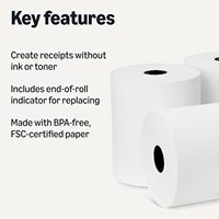 80x80 高品质收银热敏纸 3 1/8x230 收银卷筒单层纸芯 可定制尺寸