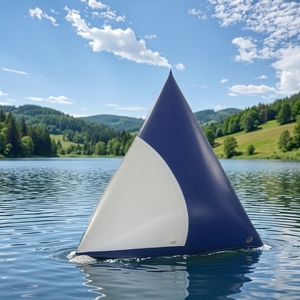 Facile à transporter <span class=keywords><strong>Bouée</strong></span> <span class=keywords><strong>gonflable</strong></span> en PVC résistant à l'usure et durable Marquage des zones d'entraînement pour l'entraînement à la natation Fêtes de plage Camping - Product Image 2
