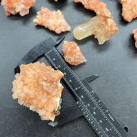 Cristaux naturels, minéraux de guérison, roches, 4-6 cm, géode de cristal, amas de quartz, apophyllite, zéolithe orange