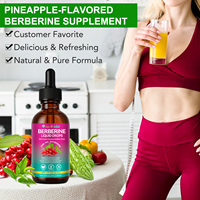 Acentiallabs 60ml Extrait de berbérine végétalien Gouttes liquides Soutien immunitaire Santé digestive Supplément de berbérine pour le bien-être général