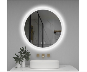 <span class=keywords><strong>Miroir</strong></span> de salle de bain LED intelligent et moderne, forme irrégulière élégante, écran tactile, pour hôtel, maquillage et salle de bain - Product Image 3