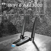Carte Réseau USB 3.0 Double Bande WiFi 6 AXE3000 5G Gigabit pour Ordinateur de Bureau et Portable, Interface USB3.0, Récepteur Sans Fil, Sans Pilote, En Stock