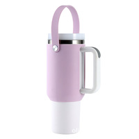2026 Emerit En gros Manchon de transport en silicone avec poignée pour gobelets de 40 oz et porte-bouteille d'eau, personnalisable avec logo