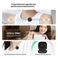 Nouveau microphone cravate sans fil à condensateur avec réduction de bruit IA, fixation magnétique omnidirectionnelle pour Android Type-C Live