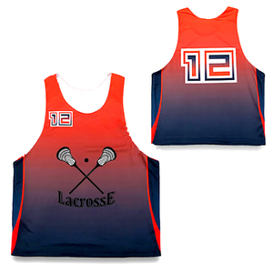 Nouvelle conception d'équipe Lacrosse Sports Pinnies de Lacrosse sublimés personnalisés - Product Image 1