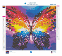 VANCY ARTS Peintures Diamantées Personnalisées 5D DIY avec Diamants Carrés en Résine, Couleurs AB Riches, 447DMC, sur Toile à Poils Courts et Bord Ondulé