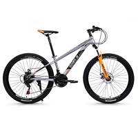 Vélo de montagne pour homme, 21 vitesses, cadre en acier, pédales ordinaires, taille 26, freins à disque, fourche à suspension rigide, capacité de charge 120 kg, alliage