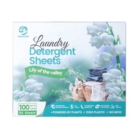 Feuilles de lessive écologiques OEM en formule de perles parfumées pour le nettoyage du linge
