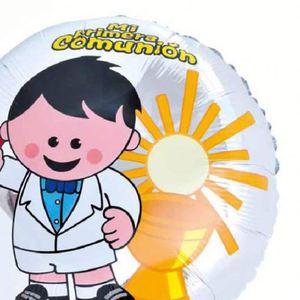 Globo de Helio Plateado Decorativo de 18 Pulgadas para Primera <span class=keywords><strong>Comunión</strong></span>, Bautizo, Eventos Cristianos, Fiestas, Decoración de Pascua - Product Image 3