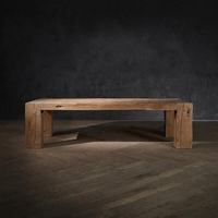 Table rectangulaire en bois de salle à manger d'intérieur en bois de meubles modernes minimalistes et rétro en bois massif