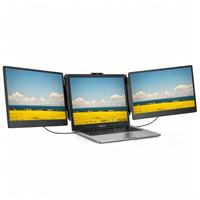 Écran portable double pour ordinateur portable de 14 pouces, IPS 1080P FHD, avec interface USB, pour les trajets quotidiens, les dortoirs universitaires