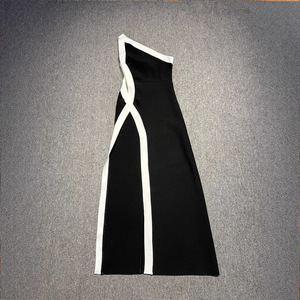 Robe de <span class=keywords><strong>soir</strong></span>ée élégante et luxueuse pour femme, sexy, à épaule asymétrique, fendue, irrégulière, longue, pour anniversaire, nouvelle collection - Product Image 1