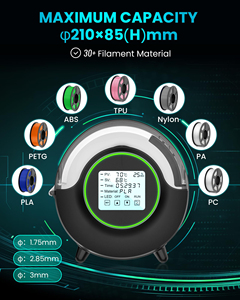 Boîte de séchage pour filament plastique haute température NOVISON, séchage à 360°, température de fonctionnement 35-70°C, compatible avec la plupart des modèles de filaments - Product Image 3