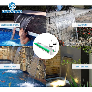Fournisseur direct d'usine, prix bas, <span class=keywords><strong>cascade</strong></span> de <span class=keywords><strong>piscine</strong></span> en acier inoxydable avec éclairage RGB - Product Image 4