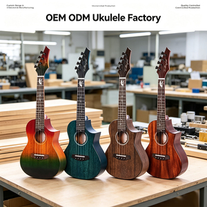 Ukelele de Concierto de 23 Pulgadas, Tapa de Caoba Sólida, Acabado Brillante, 4 Cuerdas, Guitarra Hawaiana Pequeña, OEM ODM - Product Image 1