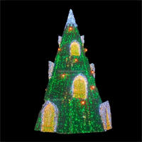 Beleuchtete 3D-Mega-Weihnachtsbaum-Dekorationen für den Außenbereich für kommerzielle Einkaufszentren und Festivals