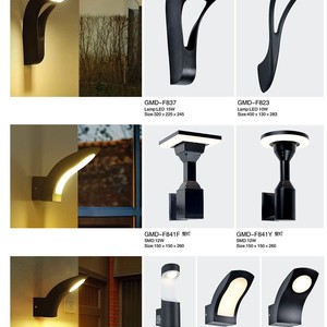 โคมไฟติดผนังภายนอกอาคาร LED กันน้ำ 10W 15W 12W สีดำ ดีไซน์ทันสมัย สำหรับสวน ลานบ้าน ทางเข้าบ้าน - Product Image 1