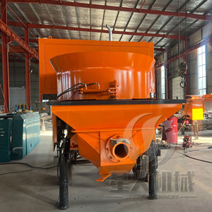 เครื่องผสมคอนกรีตแบบเคลื่อนที่ ไฟฟ้า แบบปากแบน สำหรับผสมคอนกรีต แอสฟัลต์ ทราย ปูนซีเมนต์ ใช้เครื่องยนต์ดีเซล พร้อมปั๊ม - Product Image 6