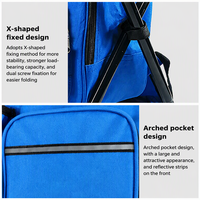 Sac isotherme grande capacité en tissu Oxford avec tabouret, chaise de rangement pliable pour le camping, la pêche et les pique-niques