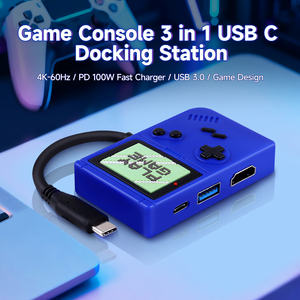 CWCゲームデザイン ノートパソコン ドッキングステーション 3 in 1 USBCハブ 4Kデュアルモニター 5Gbps 100W充電ドッキングステーション MacBook Pro用 - Product Image 6