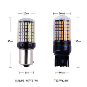 Clignotant P21W Ba15s 1156 1157 Bay15d ampoule LED Canbus 12V 24V 144SMD 6500K blanc voiture frein arrière ampoule de stationnement - Product Image 6