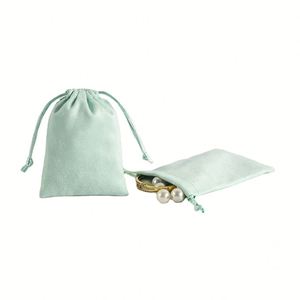 Pochette à bijoux en lin vierge imprimée avec logo personnalisé, recyclable, anti-poussière, avec cordon en velours - Product Image 3