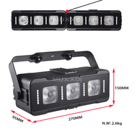 Projecteur LED Pixel sans fil IP65 étanche 3x20W 6-en-1 à batterie, contrôlable par application Wifi et DMX512, pour événements extérieurs, DJ, fêtes et spectacles
